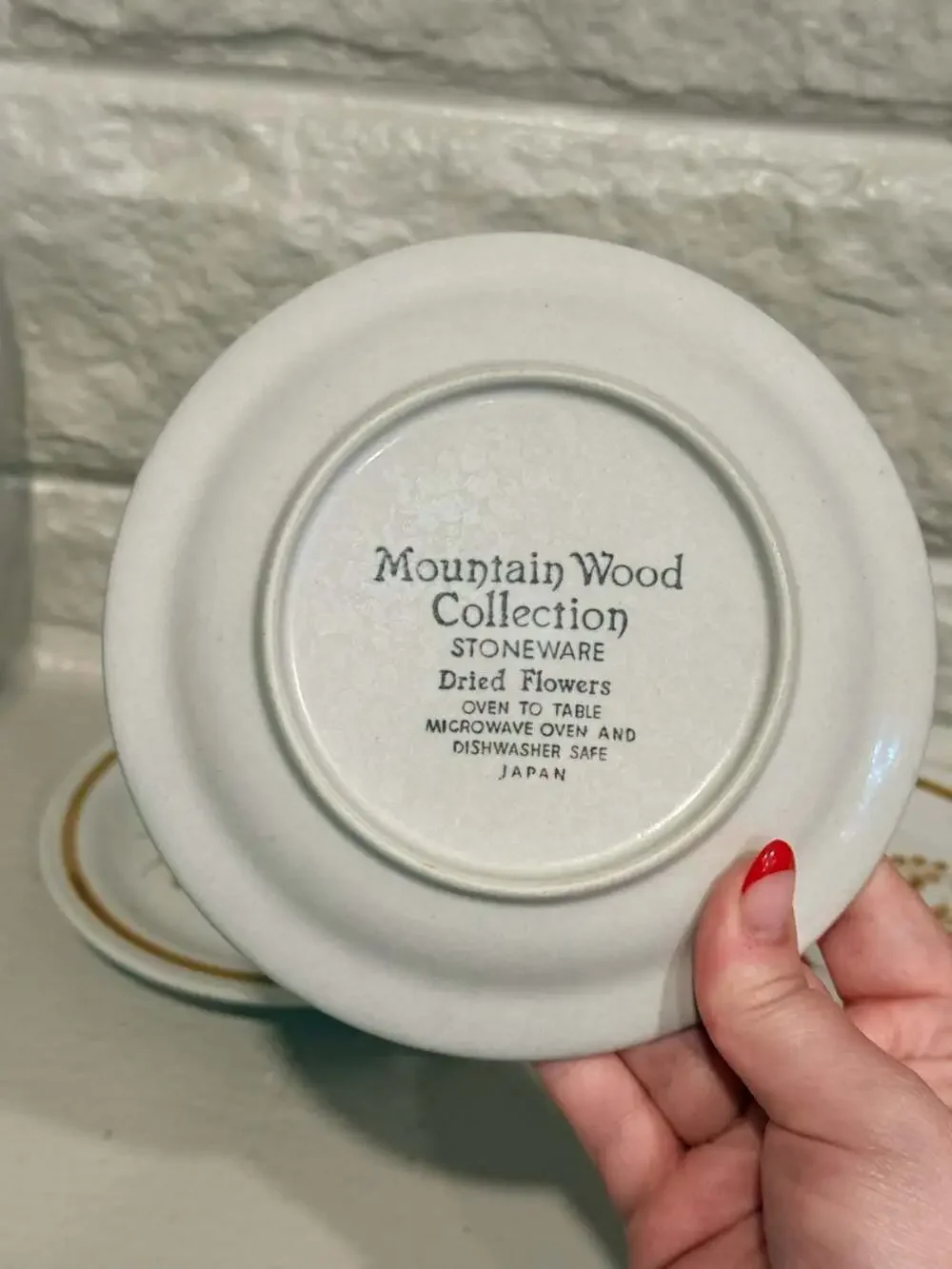 Mountain Wood Collection Dried Flowers Stoneware Small Plates Cottagecore